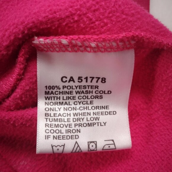 The Authentic T-shirt Company Ladies Fleece Lined Full Zip Pink Hoodie - Picture 9 of 14